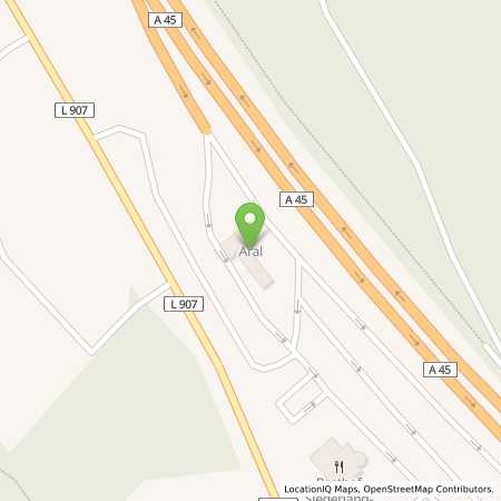 Standortübersicht der Benzin-Super-Diesel Tankstelle: Aral Tankstelle, BAT SIEGERLAND WEST in 57258, Freudenberg