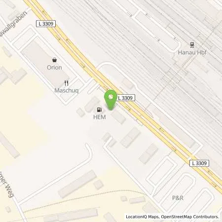 Standortübersicht der Tankstelle Hanau, Auheimer Str. 12 in 63450 Hanau