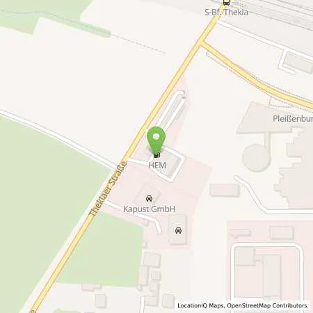 Standortübersicht der Tankstelle Leipzig, Theklaer Str. 92a in 04347 Leipzig