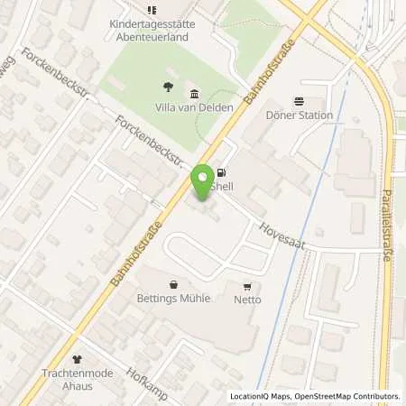 Standortübersicht der Tankstelle Shell Ahaus Bahnhofstr. 100 in 48683 Ahaus