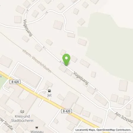 Standortübersicht der Tankstelle JET KUSEL FRITZ-WUNDERLICH-STRASSE 26-28 in 66869 KUSEL