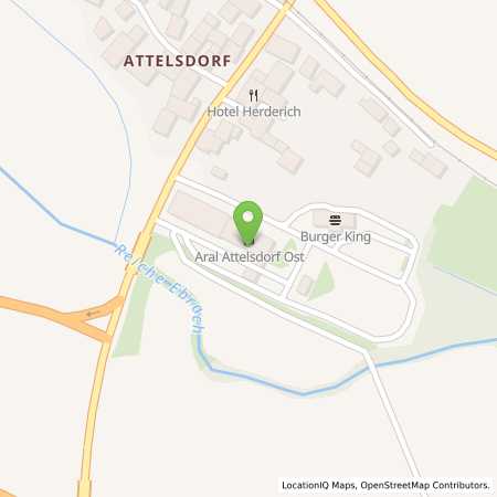 Standortübersicht der Benzin-Super-Diesel Tankstelle: Aral Tankstelle in 96132, Schlüsselfeld