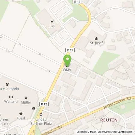 Standortübersicht der Tankstelle Lindau Kemptener Strasse 14-16 in 88131 Lindau