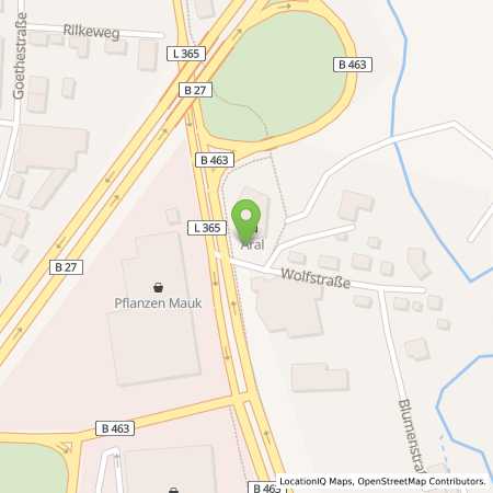 Standortübersicht der Benzin-Super-Diesel Tankstelle: Aral Tankstelle in 72336, Balingen