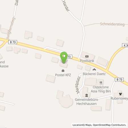 Standortübersicht der Benzin-Super-Diesel Tankstelle: Hechthausen, Hauptstr. 17 in 21755, Hechthausen