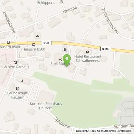 Standortübersicht der Tankstelle AVIA Tankstelle Häusern in 79837 Häusern