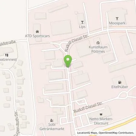 Standortübersicht der Tankstelle Tankstelle Eitelhuber GmbH & Co KG in 86554 Pöttmes