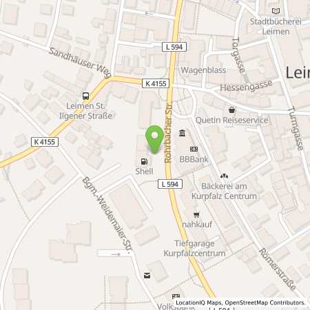 Standortübersicht der Benzin-Super-Diesel Tankstelle: Shell Leimen St. Ilgener Str. 1 in 69181, Leimen