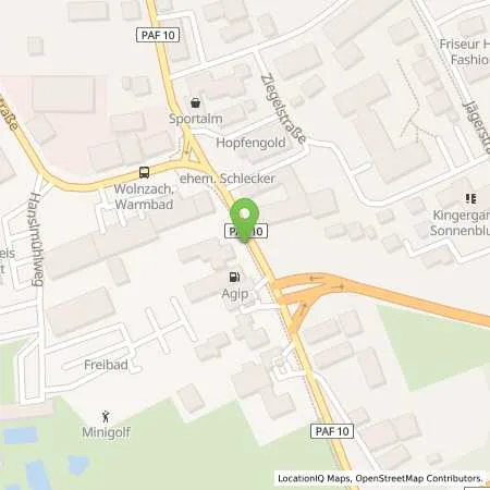 Standortübersicht der Tankstelle WOLNZACH - PREYSINGSTR. in 85283 Wolnzach