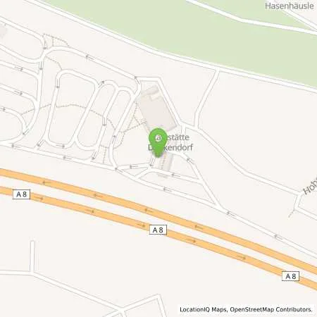Standortübersicht der Tankstelle BAT DENKENDORF NORD - A8 in 73770 DENKENDORF