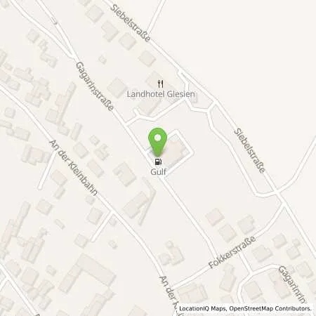 Standortübersicht der Tankstelle Gulf Glesien in 04435 Schkeuditz