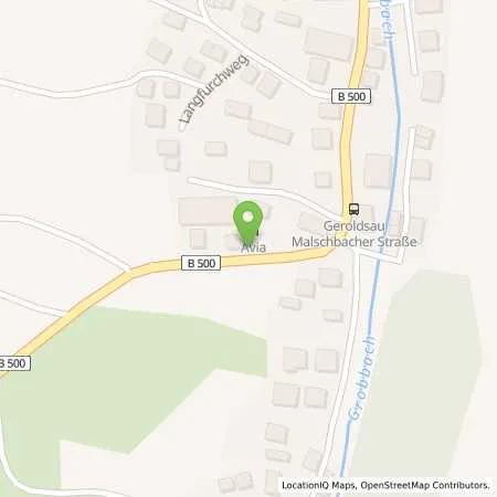 Standortübersicht der Tankstelle AVIA Xpress in 76534 Baden (Geroldsau)