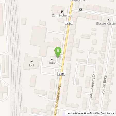 Standortübersicht der Tankstelle TotalEnergies Duisburg in 47269 Duisburg