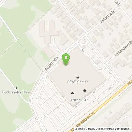 Standortübersicht der Tankstelle REWE Tankstelle in 63110 Rodgau/Dudenhofen