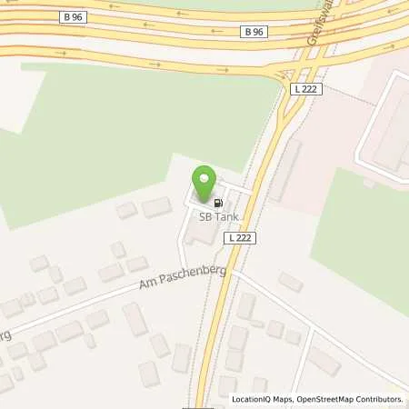 Standortübersicht der Tankstelle Sb Stralsund Greifswalder Chaussee 7 in 18439 Stralsund