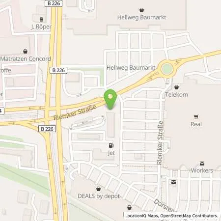 Standortübersicht der Tankstelle JET BOCHUM RIEMKER STR. 11 in 44809 BOCHUM