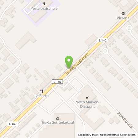 Standortübersicht der Benzin-Super-Diesel Tankstelle: JET DUISBURG RHEINPREUSSENSTRASSE 73 in 47198, DUISBURG
