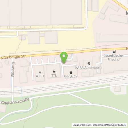 Standortübersicht der Benzin-Super-Diesel Tankstelle: JET WUERZBURG NUERNBERGER STR. 80 in 97076, WUERZBURG