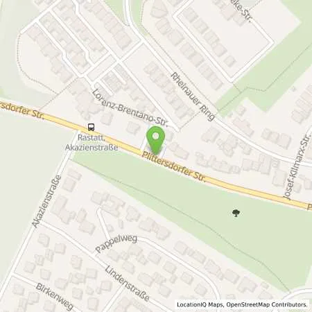 Standortübersicht der Tankstelle T Rastatt in 76437 Rastatt