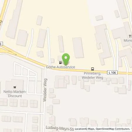 Standortübersicht der Tankstelle bft Tankstelle in 25421 Pinneberg