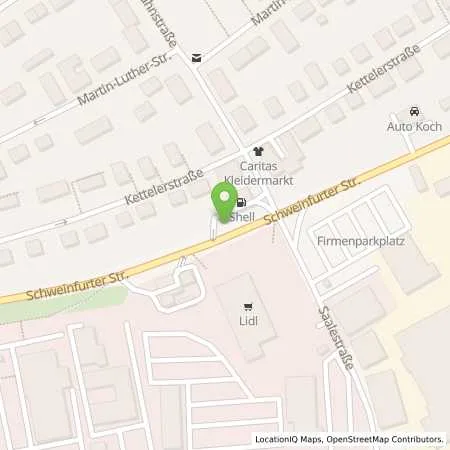 Standortübersicht der Tankstelle Shell Bad Neustadt A.D.Saale Schweinfurter Str. 36 in 97616 Bad Neustadt A.D.Saale