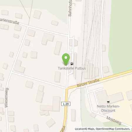 Standortübersicht der Tankstelle Tankstellengetr.ges.Putbus in 18581 Putbus