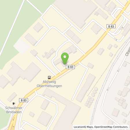 Standortübersicht der Benzin-Super-Diesel Tankstelle: AVIA XPress Automatenstation in 34212, Melsungen