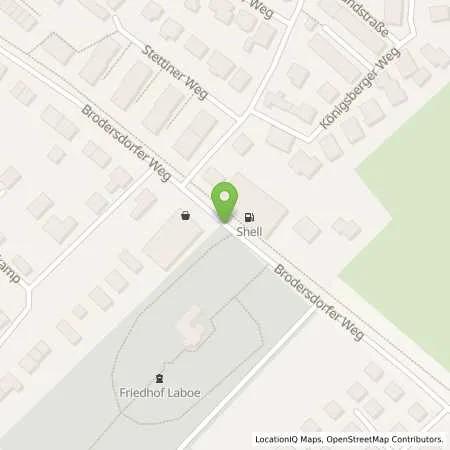 Standortübersicht der Tankstelle Shell Laboe Brodersdorfer Weg 29 in 24235 Laboe