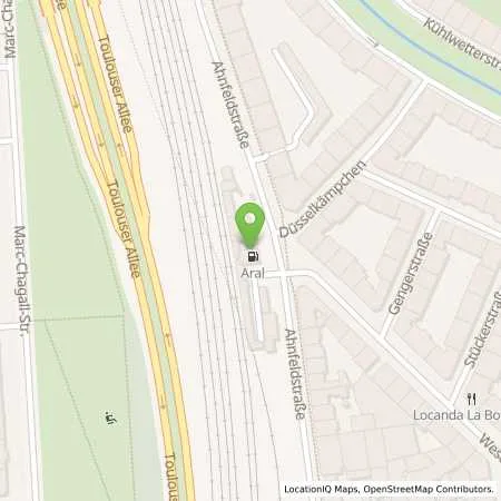 Standortübersicht der Tankstelle Aral Tankstelle in 40239 Düsseldorf