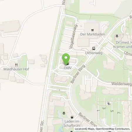 Standortübersicht der Tankstelle Tübingen Waldhäuser Strasse 122 in 72076 Tübingen