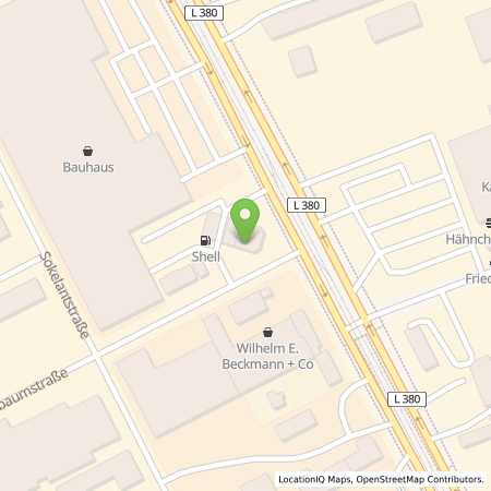 Standortübersicht der Benzin-Super-Diesel Tankstelle: Shell Hannover Schulenburger Landstr. 119a in 30165, Hannover