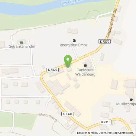 Standortübersicht der Tankstelle Agroservice Altenburg/Wal in 08396 Waldenburg