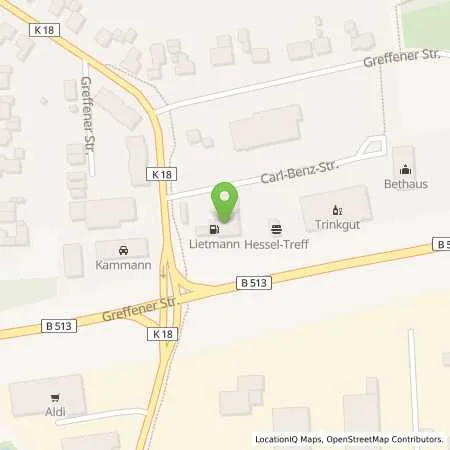 Standortübersicht der Tankstelle Lietmann Mineralöle Carl-Benz-Str. 2 in 48336 Sassenberg