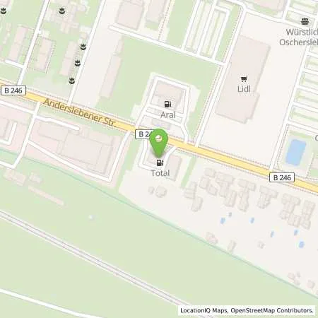 Standortübersicht der Tankstelle TotalEnergies Oschersleben in 39387 Oschersleben
