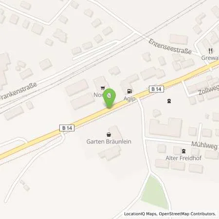 Standortübersicht der Tankstelle RUECKERSDORF - HAUPTSTRASSE 5-7 in 90607 Rueckersdorf