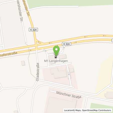 Standortübersicht der Benzin-Super-Diesel Tankstelle: M1 Flughafen Langenhagen in 30855, Langenhagen