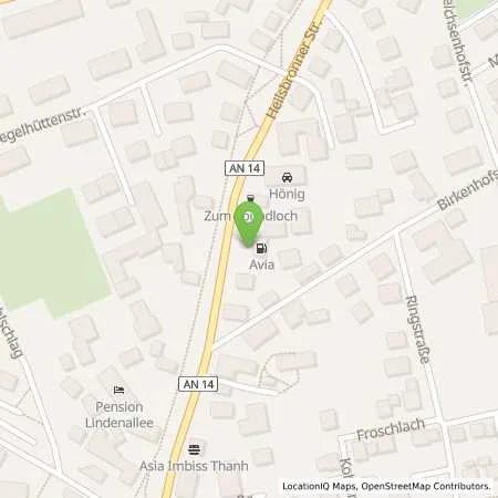 Standortübersicht der Tankstelle AVIA Tankstelle in 91564 Neuendettelsau