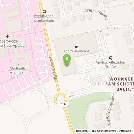 Standortübersicht der Tankstelle Marktkaufstation Apolda in 99510 Apolda