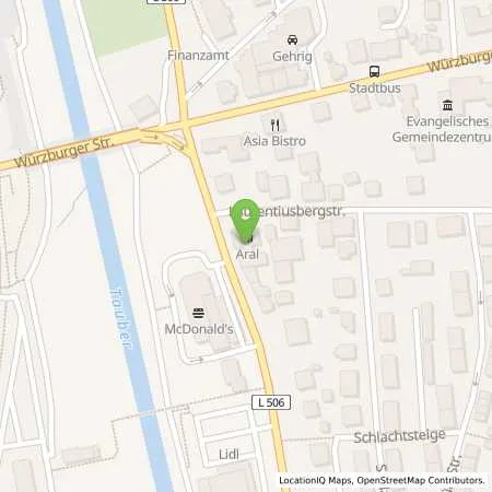 Standortübersicht der Tankstelle Aral Tankstelle in 97941 Tauberbischofsheim