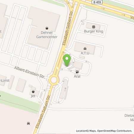 Standortübersicht der Benzin-Super-Diesel Tankstelle: Aral Tankstelle in 63128, Dietzenbach