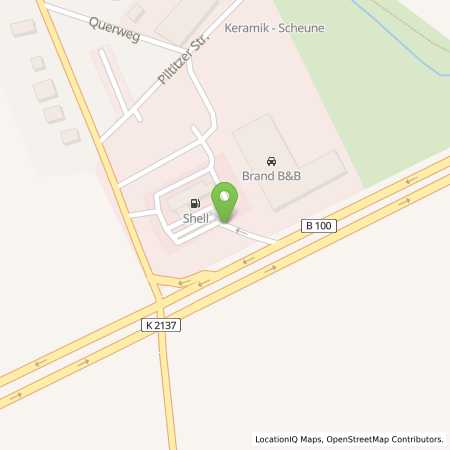 Standortübersicht der Benzin-Super-Diesel Tankstelle: Shell Landsberg / OT Wölls-Petersdorf Geschwister-Scholl - Str. 1 in 06188, Landsberg / OT Wölls-Petersdorf