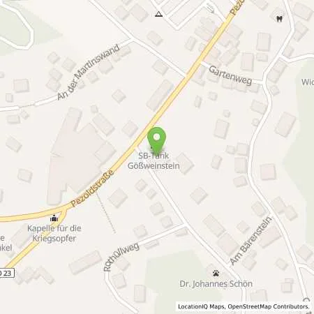 Standortübersicht der Tankstelle Raimund Tankstelle in 91327 Gößweinstein