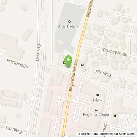 Standortübersicht der Tankstelle Regenstauf Regensburger Strasse 30 in 93128 Regenstauf