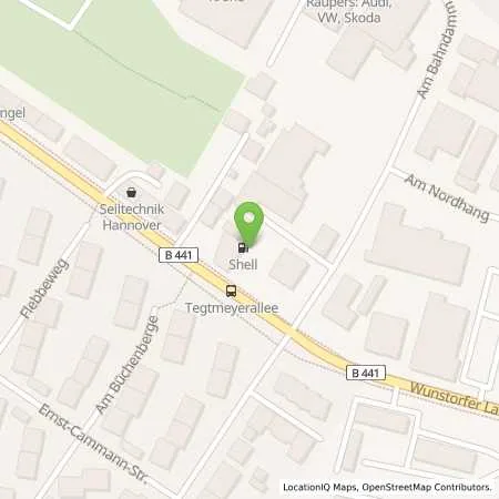 Standortübersicht der Tankstelle Shell Hannover Wunstorfer Landstr. 24 in 30453 Hannover