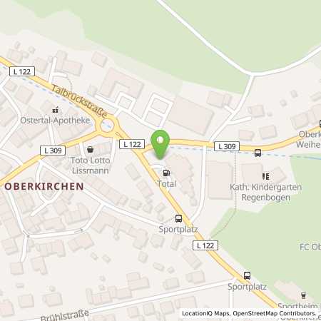 Standortübersicht der Benzin-Super-Diesel Tankstelle: TotalEnergies Freisen-Oberkirchen in 66629, Freisen-Oberkirchen