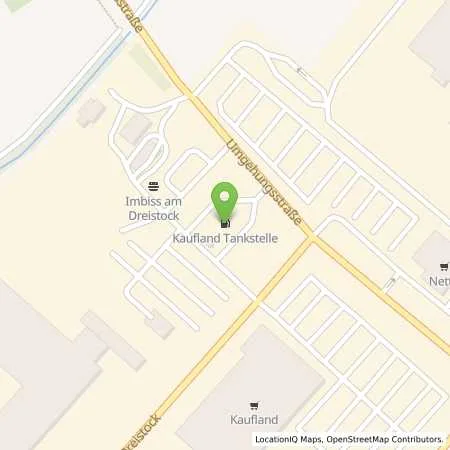 Standortübersicht der Tankstelle SB-Markttankstelle Kitzingen Am Dreistock in 97318 Kitzingen