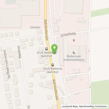 Standortübersicht der Tankstelle GROSS-BIEBERAU, BAHNHOFSTR in 64401 Gross-bieberau