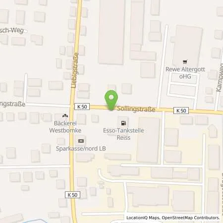 Standortübersicht der Tankstelle Esso Tankstelle in 37603 HOLZMINDEN