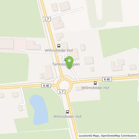 Standortübersicht der Benzin-Super-Diesel Tankstelle: Tankstelle Ippen in 26556, Willmsfeld - Westerholt