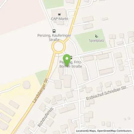 Standortübersicht der Tankstelle Sb Penzing Schwiftinger Straße 2 in 86929 Penzing